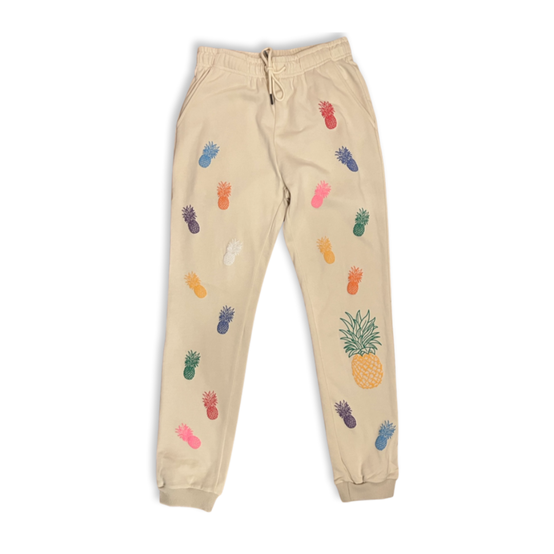 Color-pop Sweats (Black & Beige)