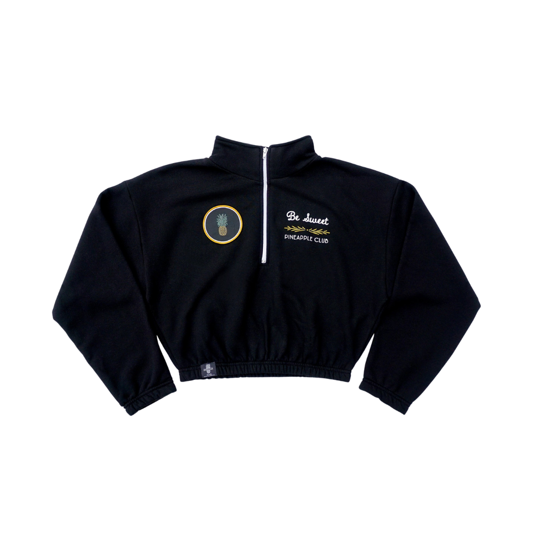 Half zip cropped 2024 pullover