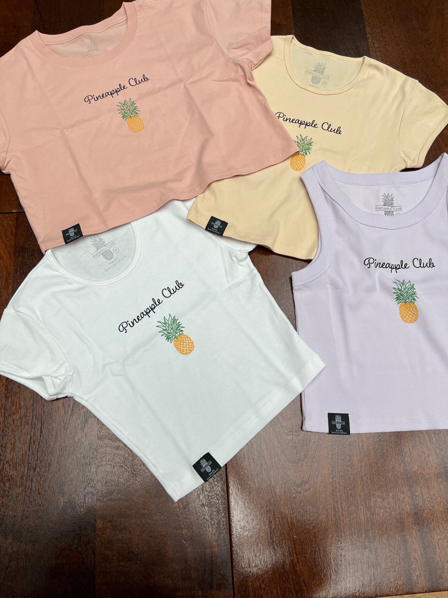 Cropped Shirt (White, Pale Pink, & Maroon)