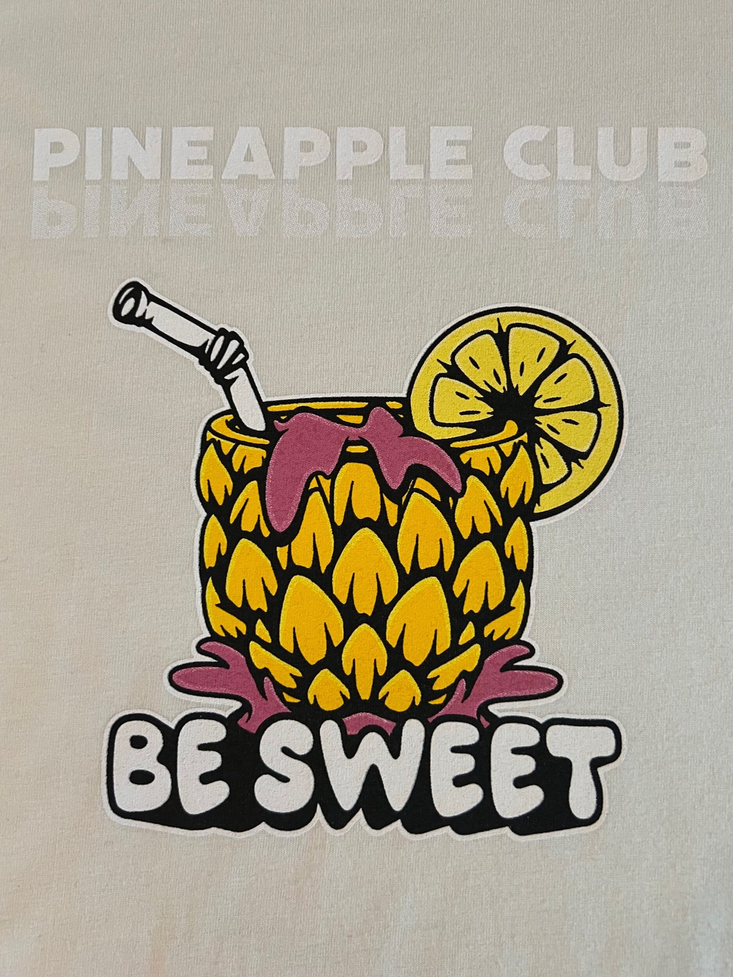 Long Sleeve 'Pineapple DRANK' Shirt (White & Black)