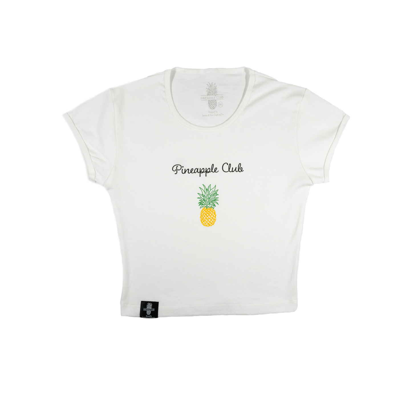 ‘Baby Fitting’ Crop (White & Peach)