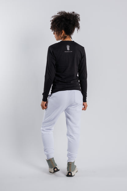 Long Sleeve 'Pineapple DRANK' Shirt (White & Black)