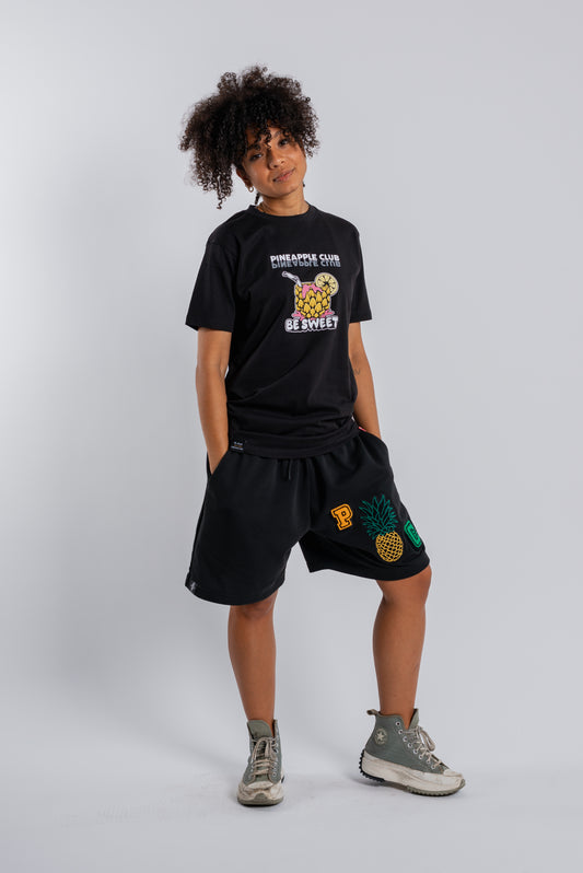 Short Sleeve 'Pineapple DRANK' Shirt (Black & Red)