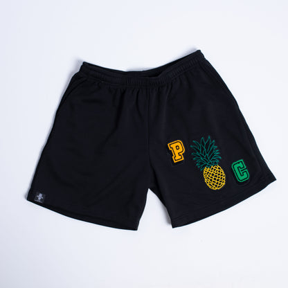 Chenille Sweat Shorts (Beige & Black)