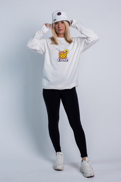 Long Sleeve 'Pineapple DRANK' Shirt (White & Black)